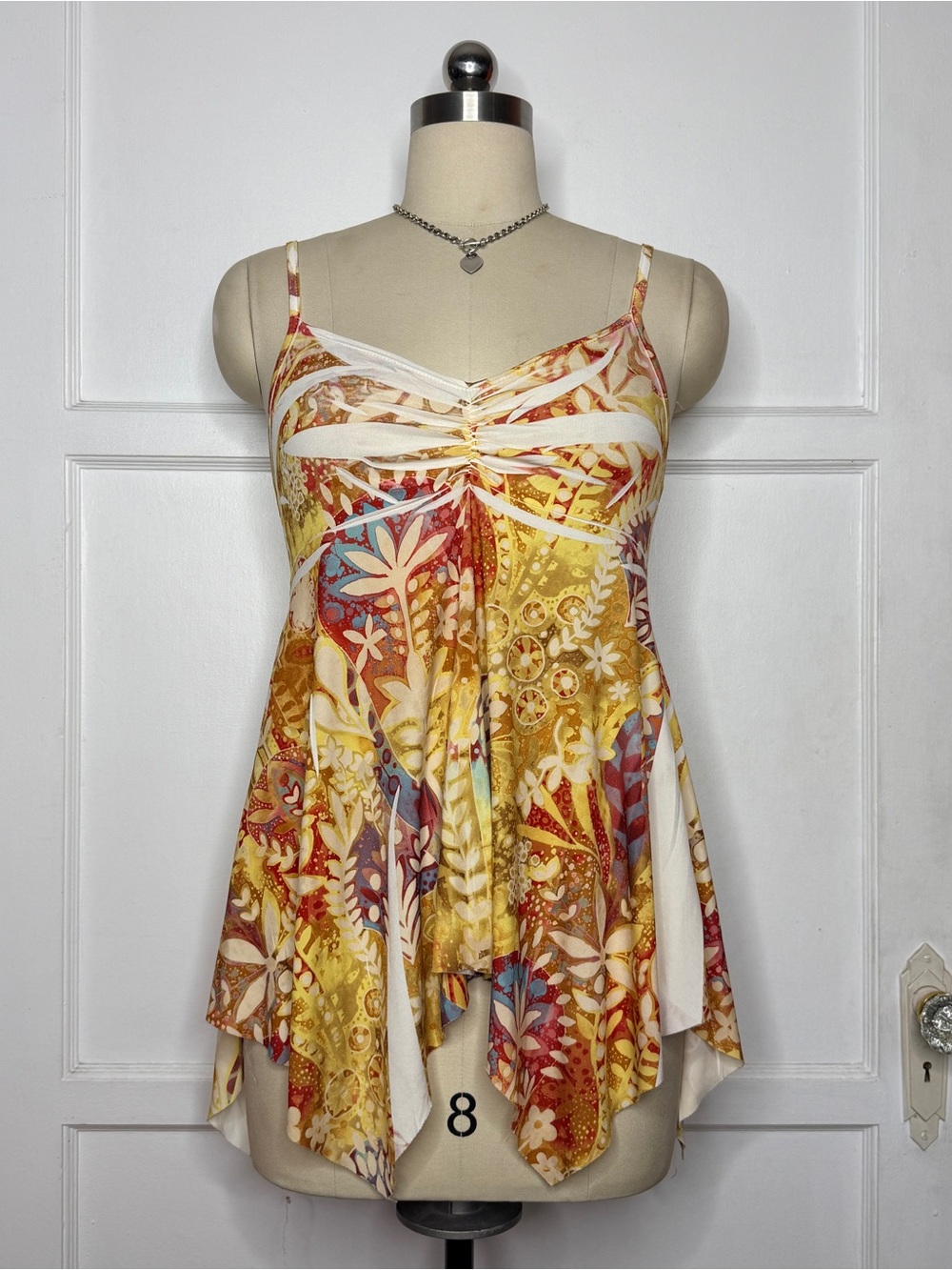 579 yellow boho cami